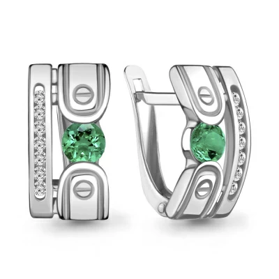 Серьги 48510АГ.5 серебро Картье винт