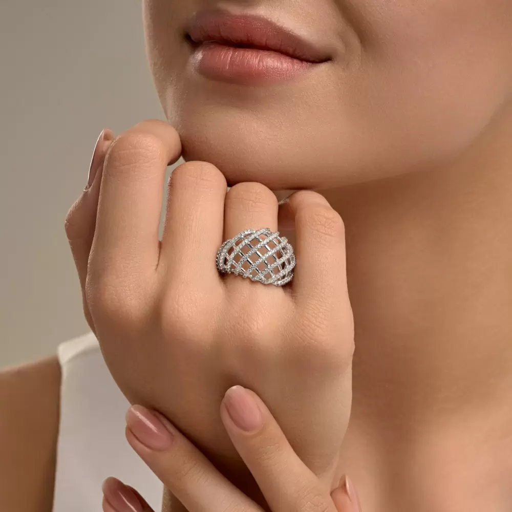 Кольцо 94014727 серебро