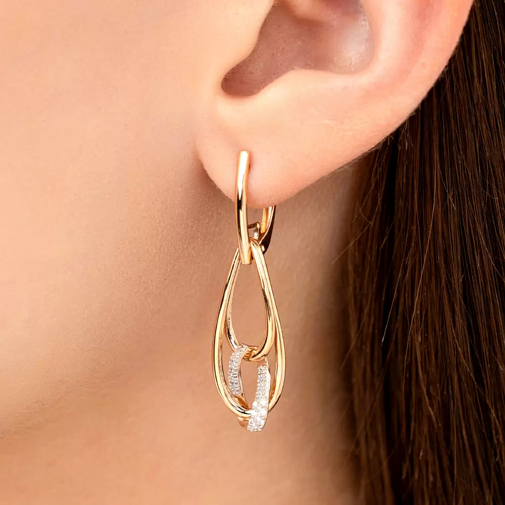 Серьги подвесные 904782-1102 золото_2