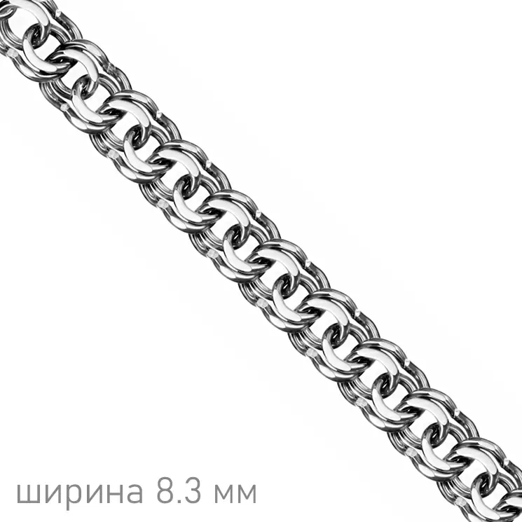 Цепь НЦ22-056Ю-3 d1.30 серебро Полновесная_1