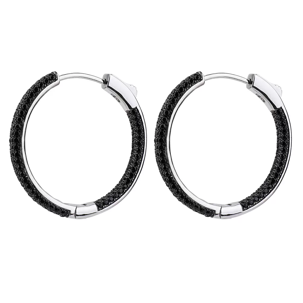 Серьги конго MAE31-1 серебро