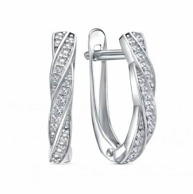 Серьги дорожка СКЛ1395В серебро
