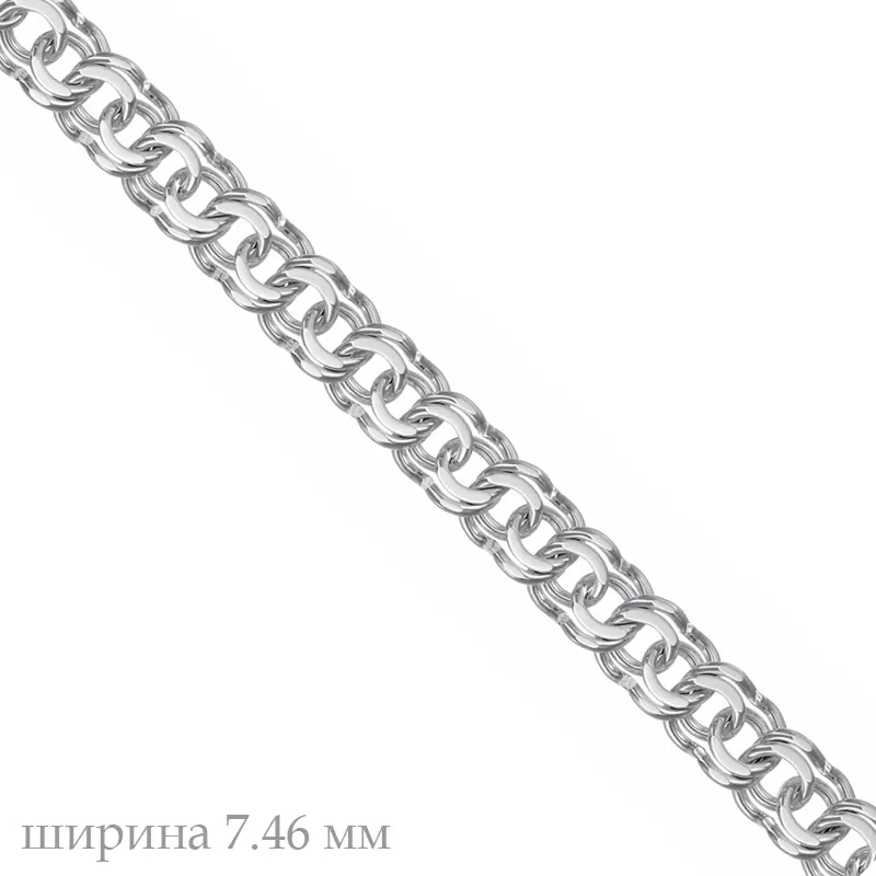 Браслет классический НБ22-056Ю-3 d1.20 серебро Полновесный_1