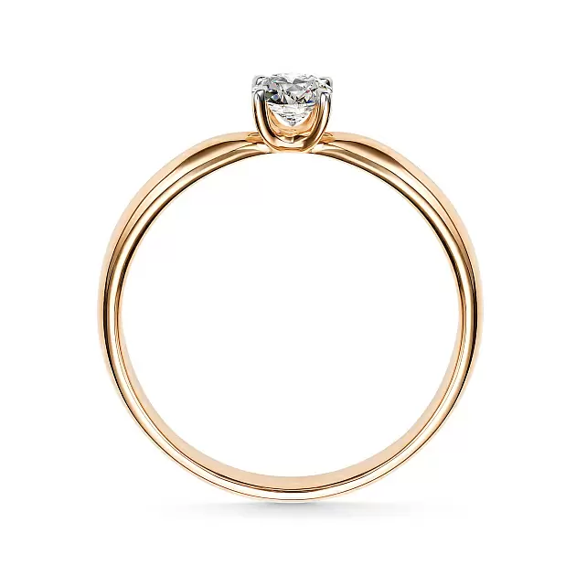 Кольцо один камень 15394-100 золото_1