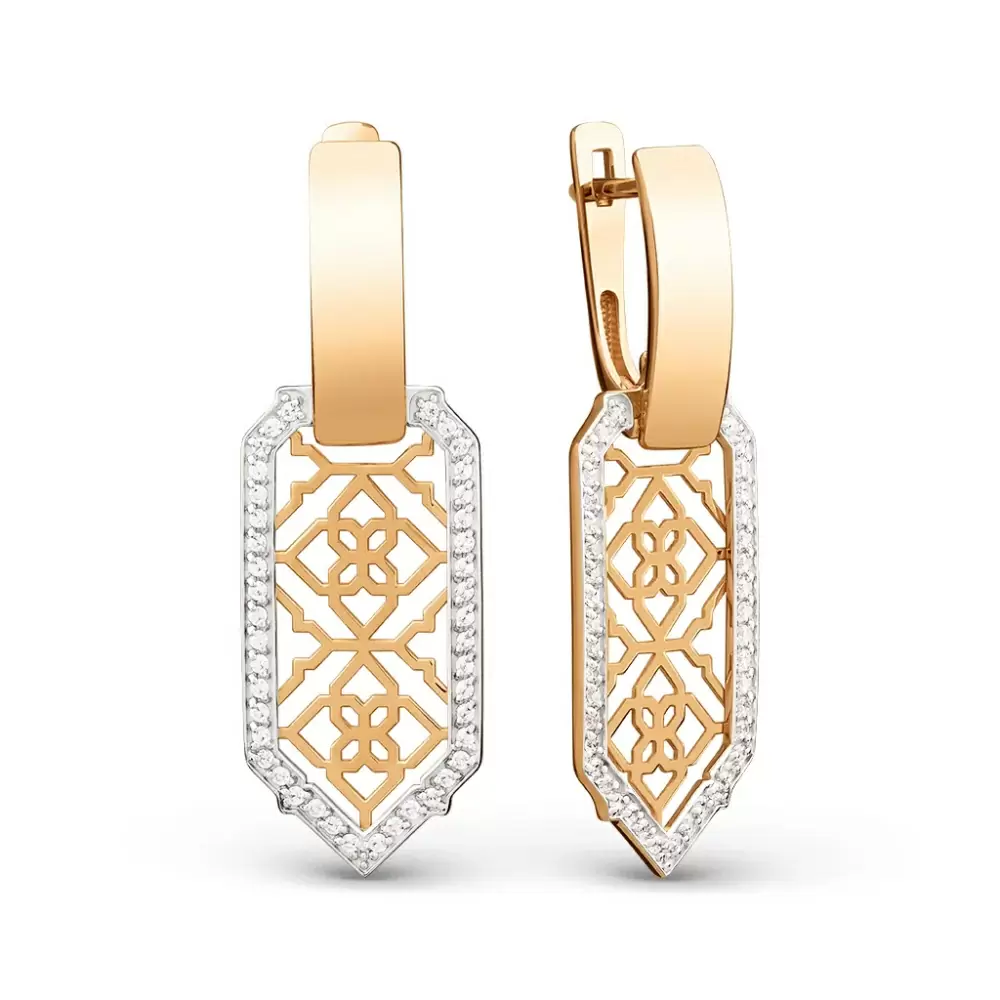 Серьги подвесные 502812-1102 золото_0