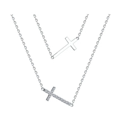 Колье 94070767 серебро Крест