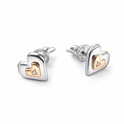 Серьги пусеты 02-5524.000Б-00 серебро Сердце_0