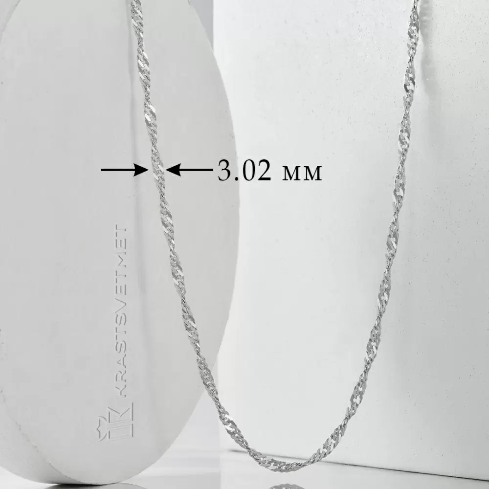 Цепь НЦ22-028Ю-3 d0.50   серебро Полновесная_3