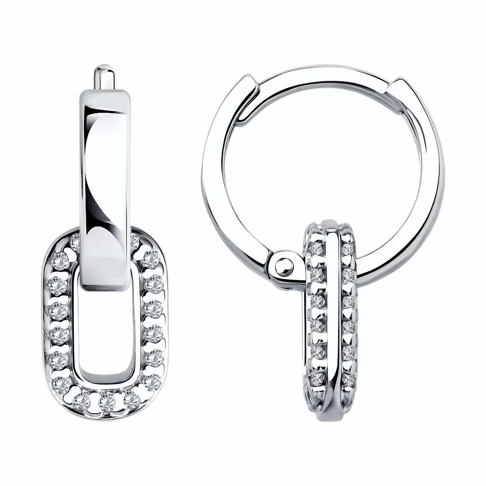 Серьги конго 94026813 серебро_0