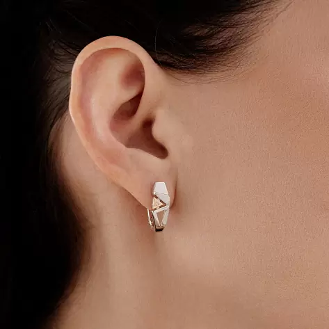 Серьги 02-4338.000Б-00 серебро Треугольник