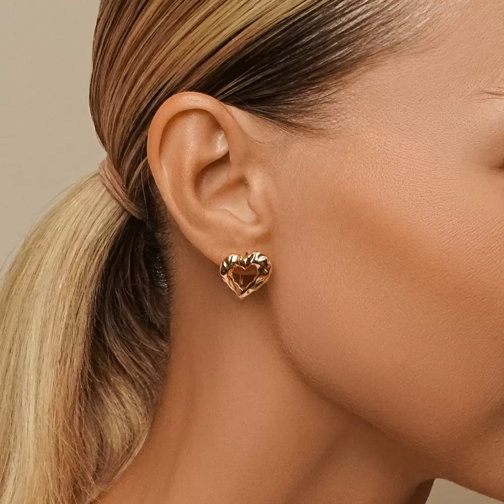 Серьги С10018850 золото Сердце