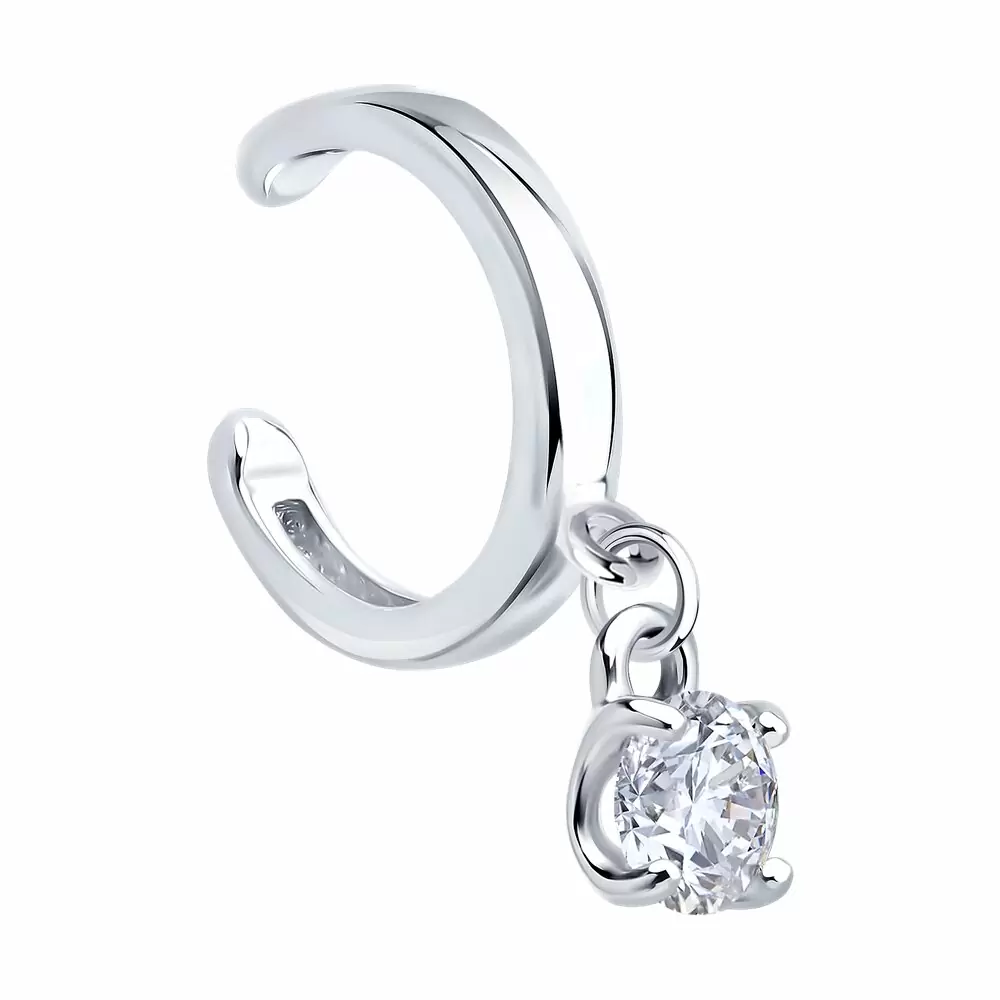 Серьги кафф 94170384 серебро