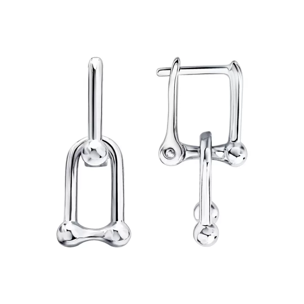 Серьги подвесные 94027637-91 серебро Тиффани