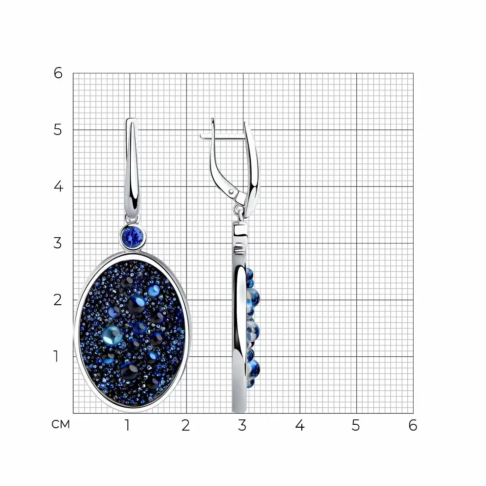 Серьги подвесные 94023683 серебро_1