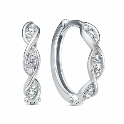 Серьги конго СКЛ1451В серебро