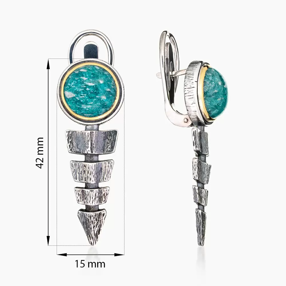 Серьги подвесные ER021549AMZ-CRD-L серебро_1