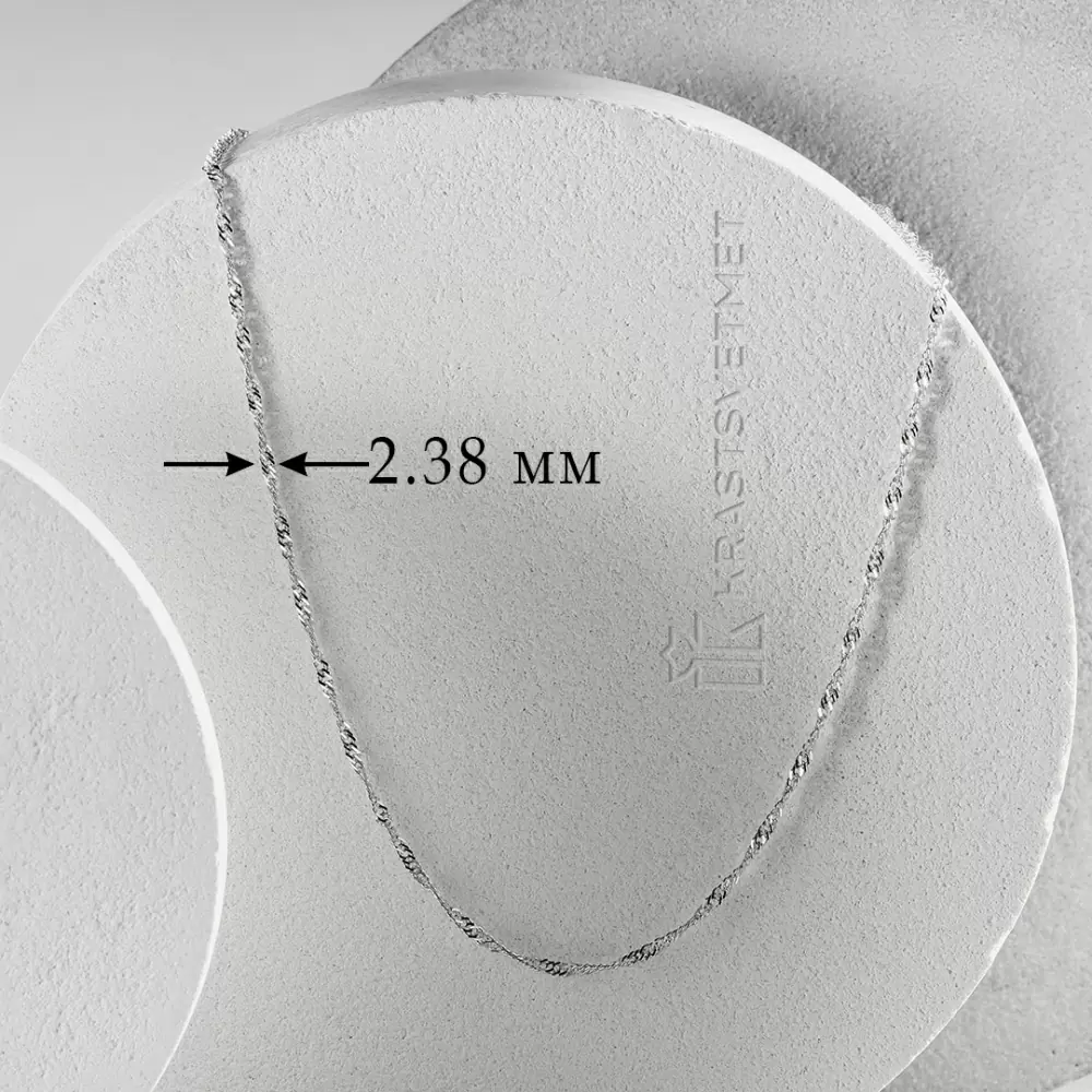 Цепь НЦ22-028Ю-3 d0.40 серебро Полновесная_4