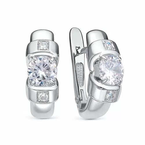 Серьги один камень с1202072 серебро