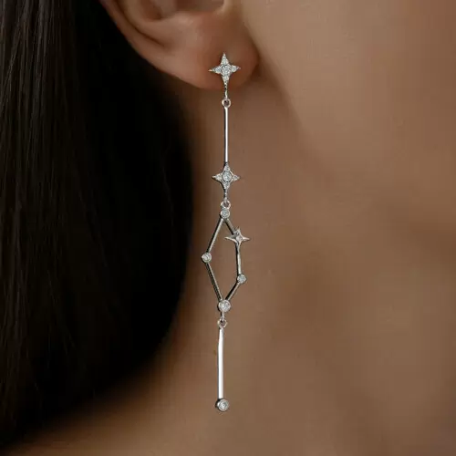 Серьги серьга одиночная 94170071 серебро Звезда_1