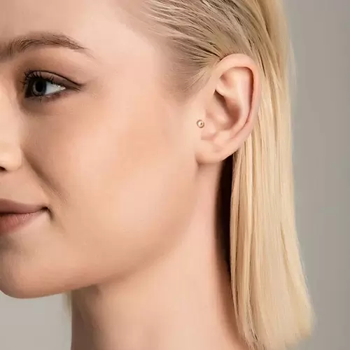 Пирсинг в ухо  01-908643 золото Круг_1