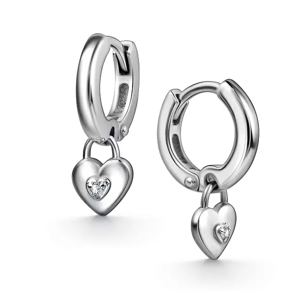 Серьги подвесные 02-4791.00КЦ-00 серебро Сердце