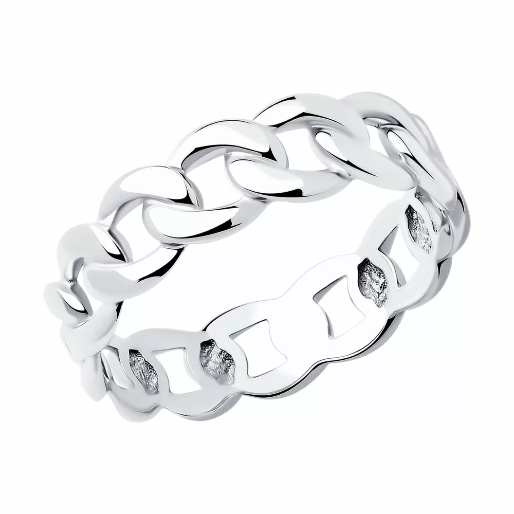 Кольцо 94013779 серебро Звенья_0