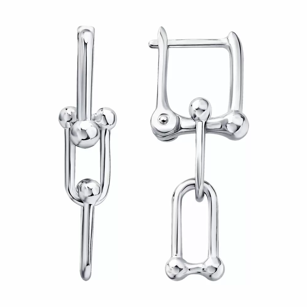 Серьги подвесные 94027638-91 серебро Тиффани