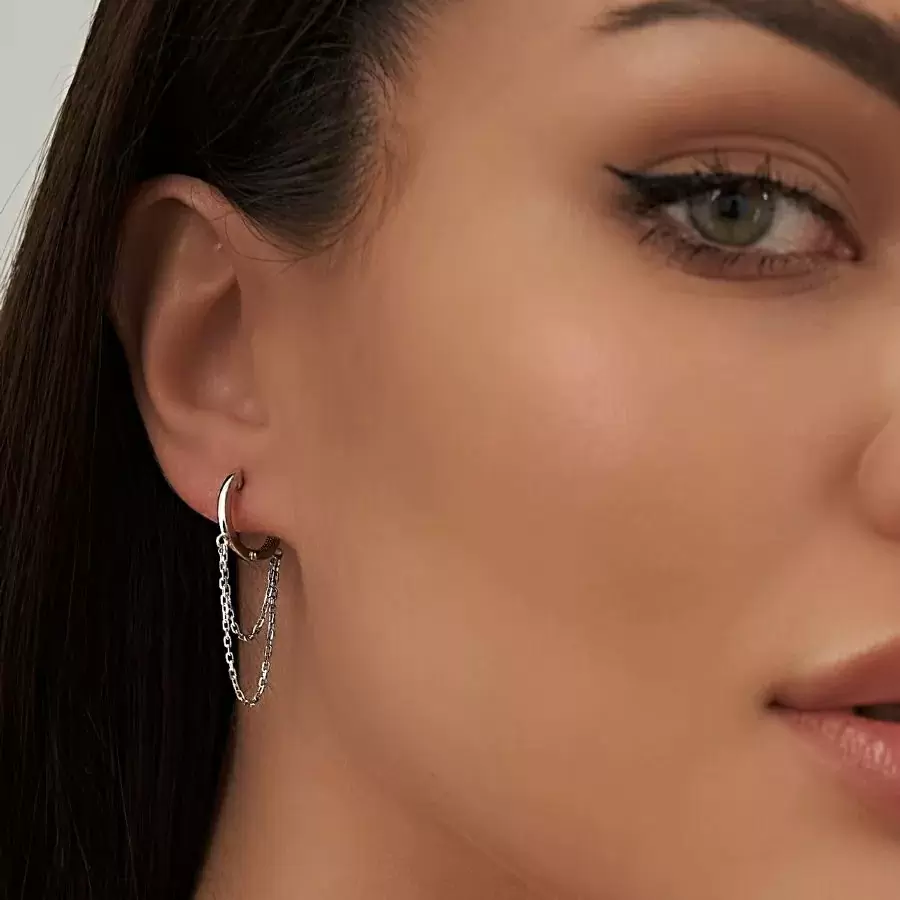 Серьги серьга одиночная 62842 серебро_1