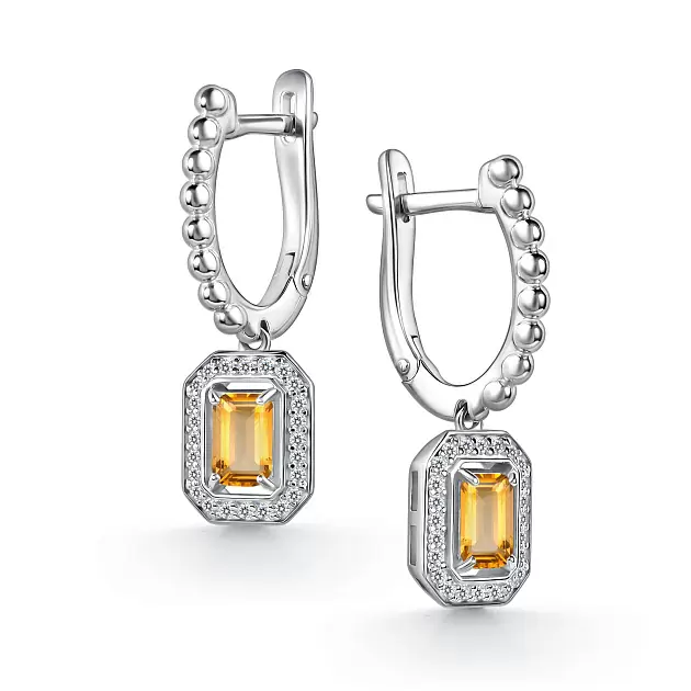 Серьги подвесные 02-5029.00ЦТ-00 серебро_0