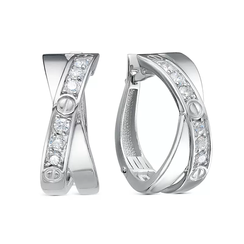 Серьги с1204389 серебро Картье винт