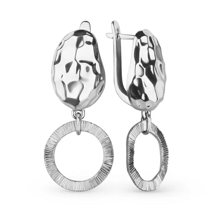 Серьги подвесные 44010197 серебро_0