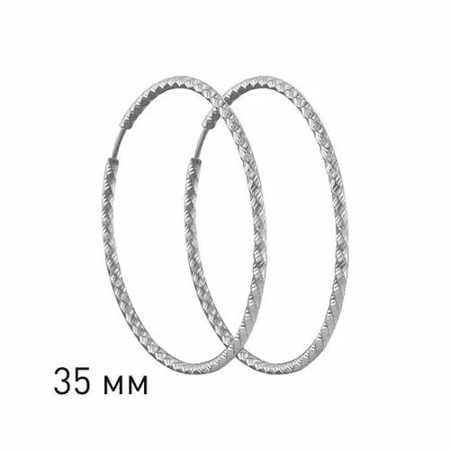 Серьги конго 94140032 серебро_2