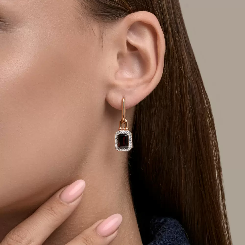 Серьги подвесные 92025376 серебро