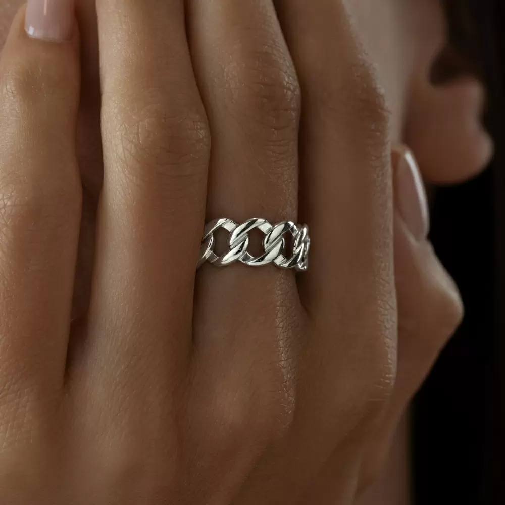 Кольцо 94013688 серебро Цепи_1