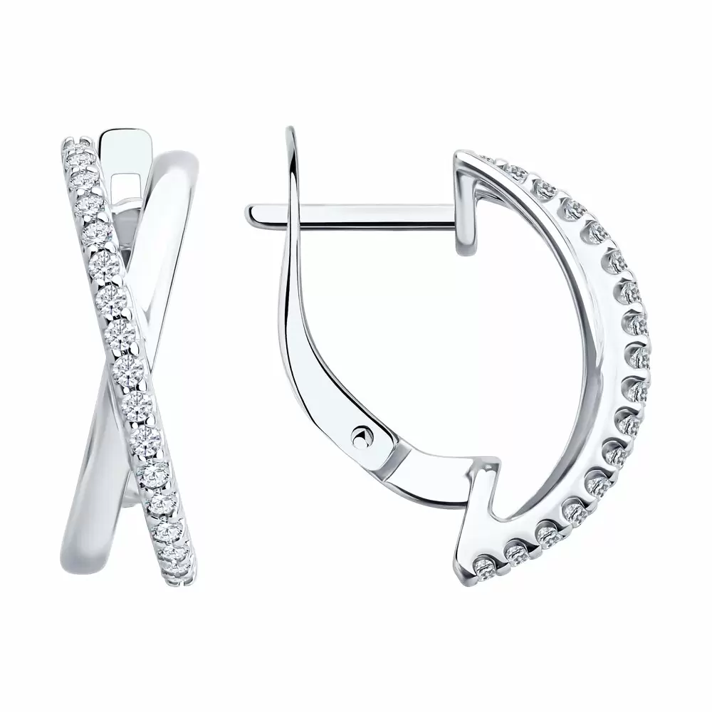Серьги 94027256 серебро Тиффани Х