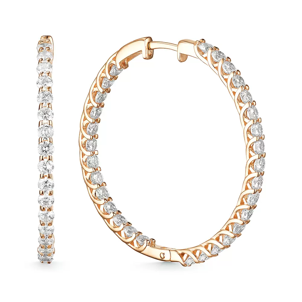Серьги конго С4972 золото