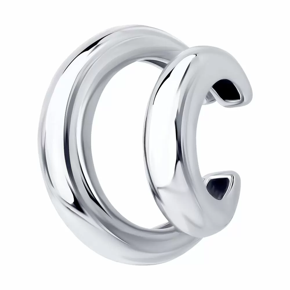 Серьги кафф 94170421 серебро_0