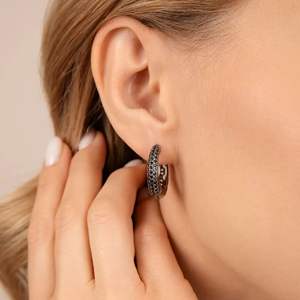 Серьги конго С-3866чрс416 серебро