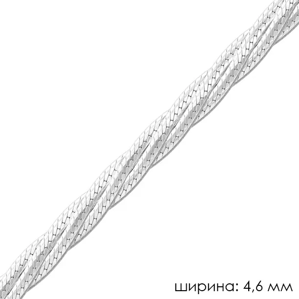 Цепь НЦ22-026Ю-3 d0.40 серебро Полновесная