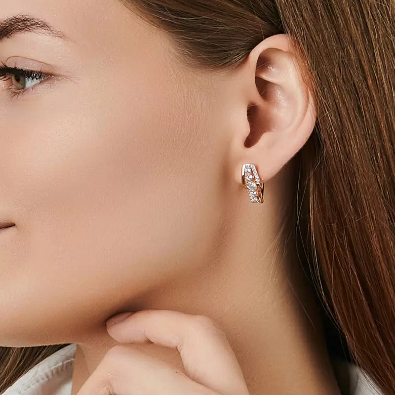 Серьги СргЛ35.бцФ.з585 золото