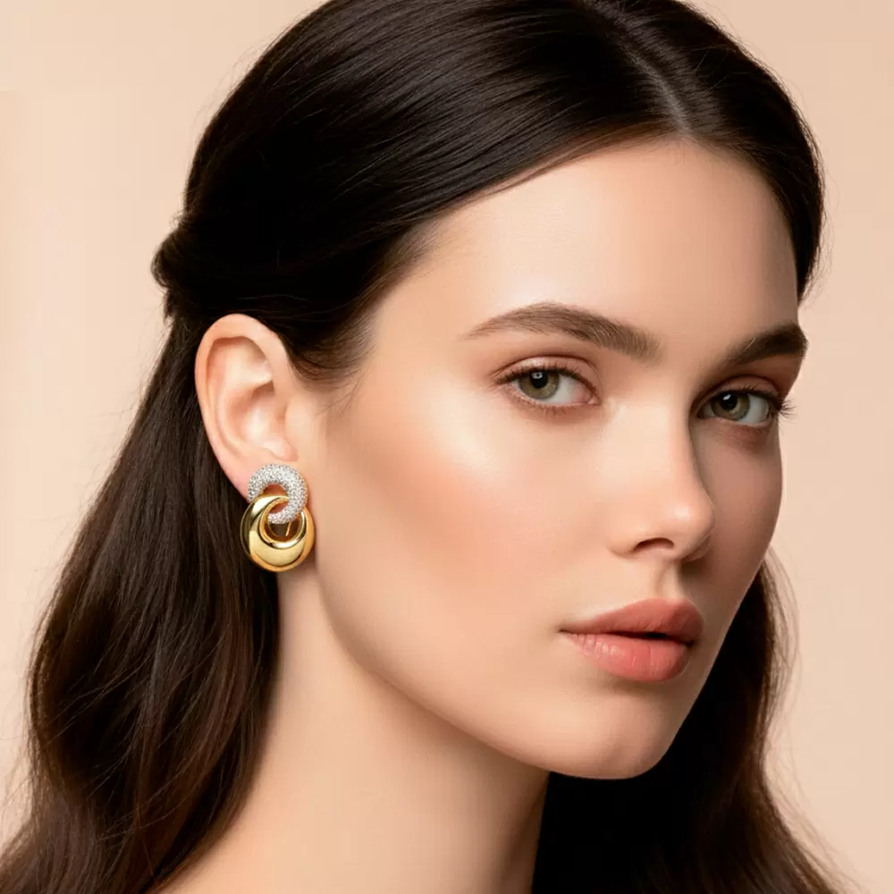 Серьги AG210015E-001G бижутерный сплав_1