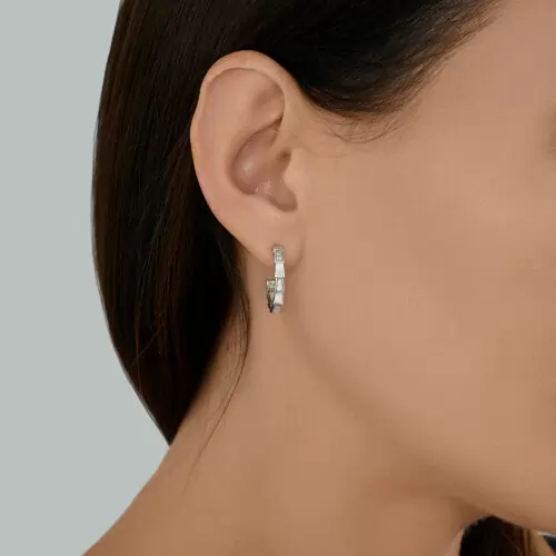 Серьги конго 94-122-02267-1 серебро Булгари Змея_1