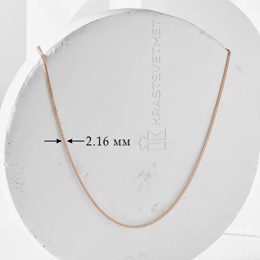 Цепь НЦ12-002ПГ d0.60 золото Пустотелая_1