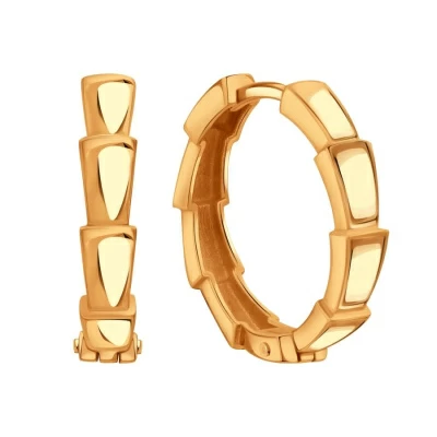 Серьги конго Т10002Г158 золото Булгари Змея