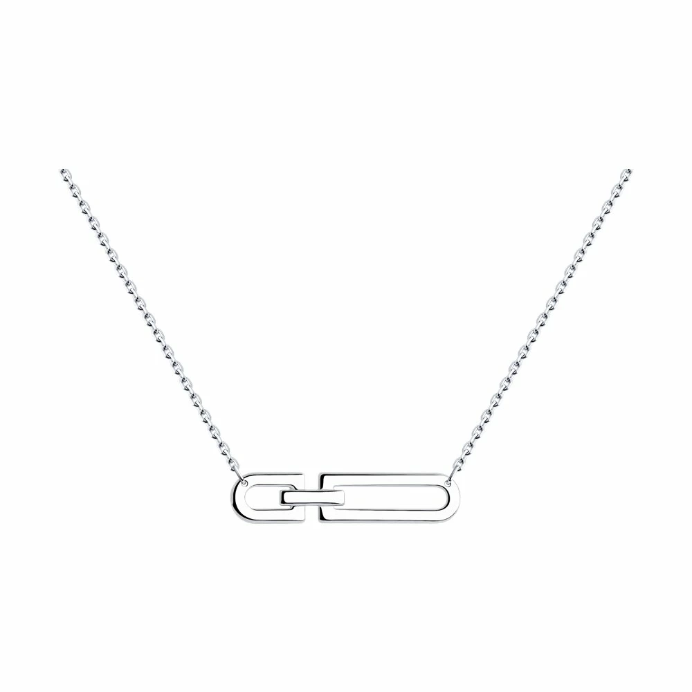 Колье 94070633 серебро Геометрия_0