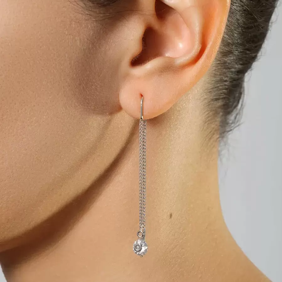 Серьги продевки Сп-791р серебро_1