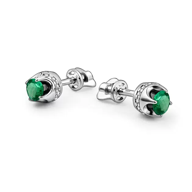 Серьги пусеты 02-5185.000И-00 серебро_0
