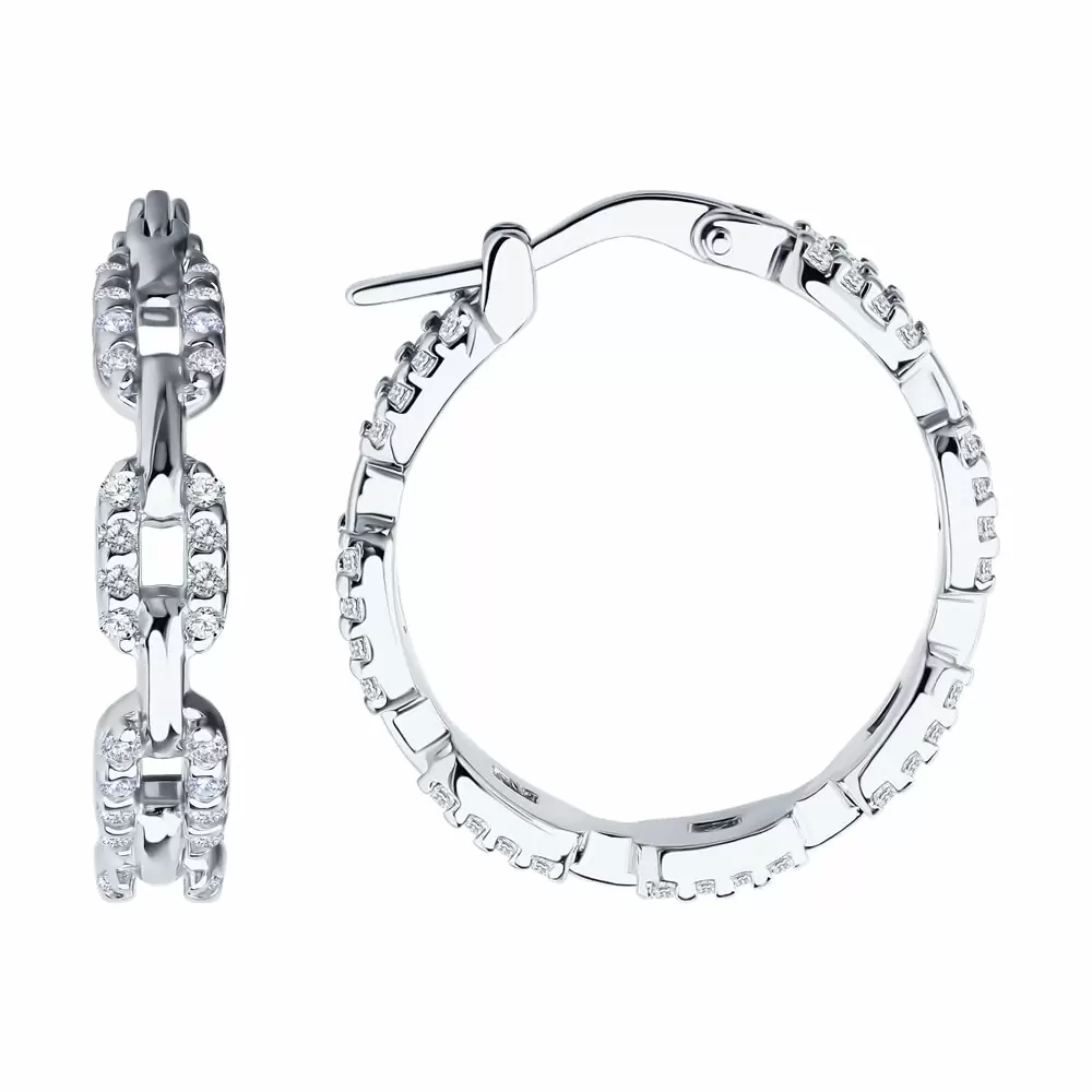 Серьги конго 94026801 серебро Цепь