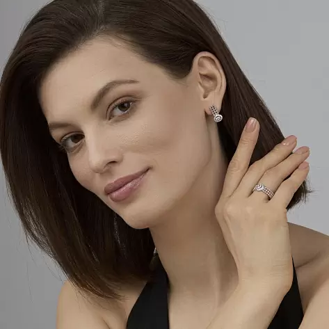 Серьги 02-4717.00КЦ-00 серебро