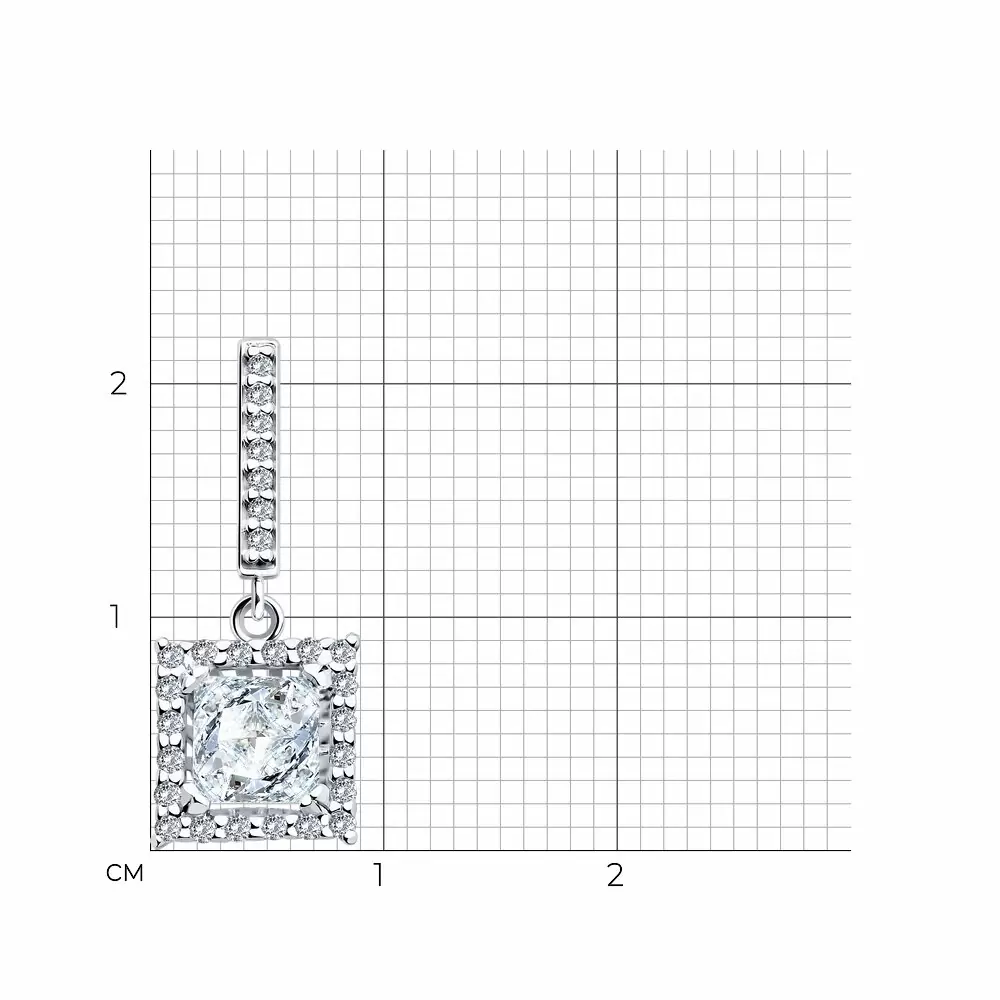Подвеска 94031301 серебро Квадрат_1